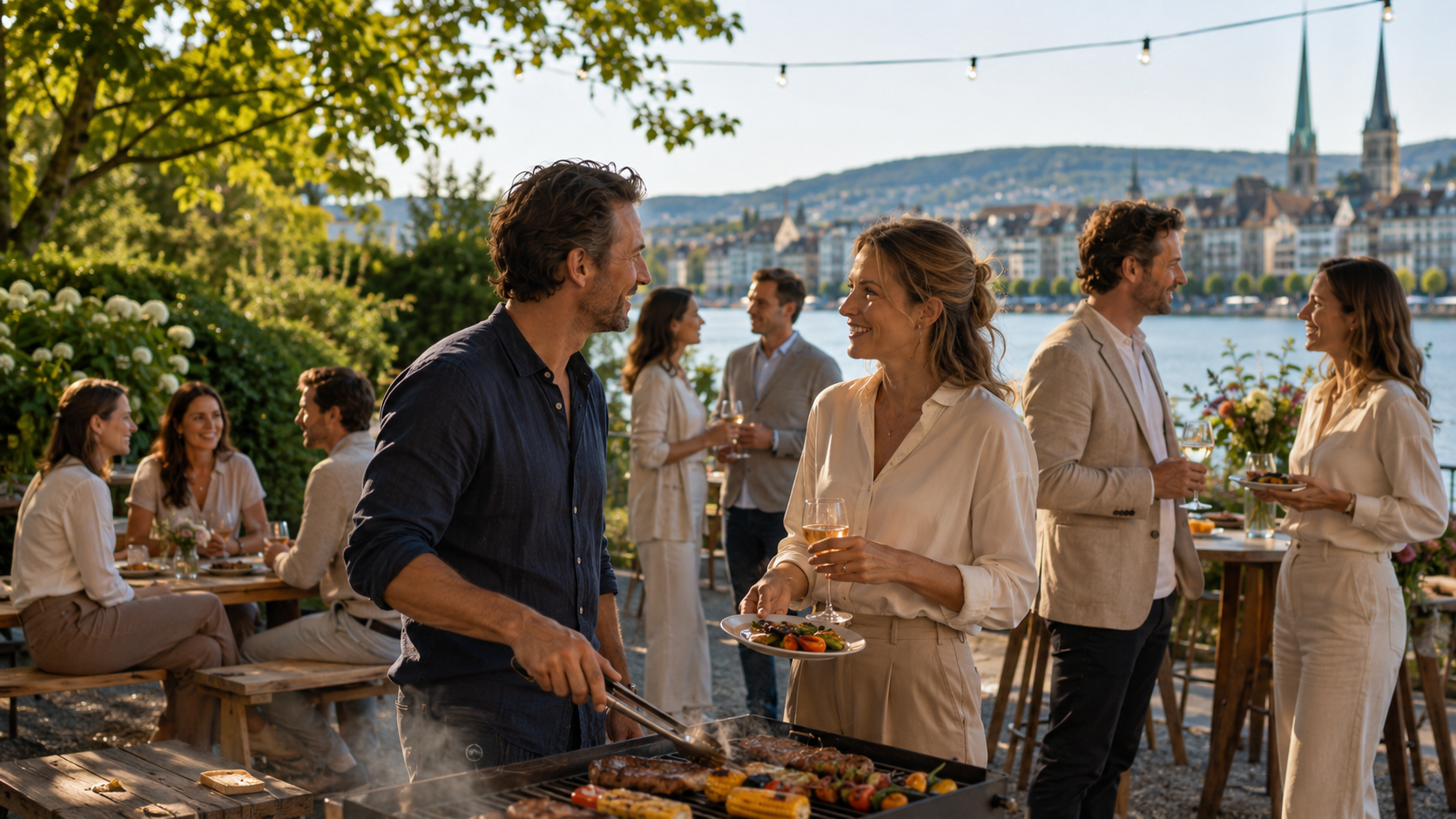 Lockeres Outdoor Dating und gemeinsames Grillieren