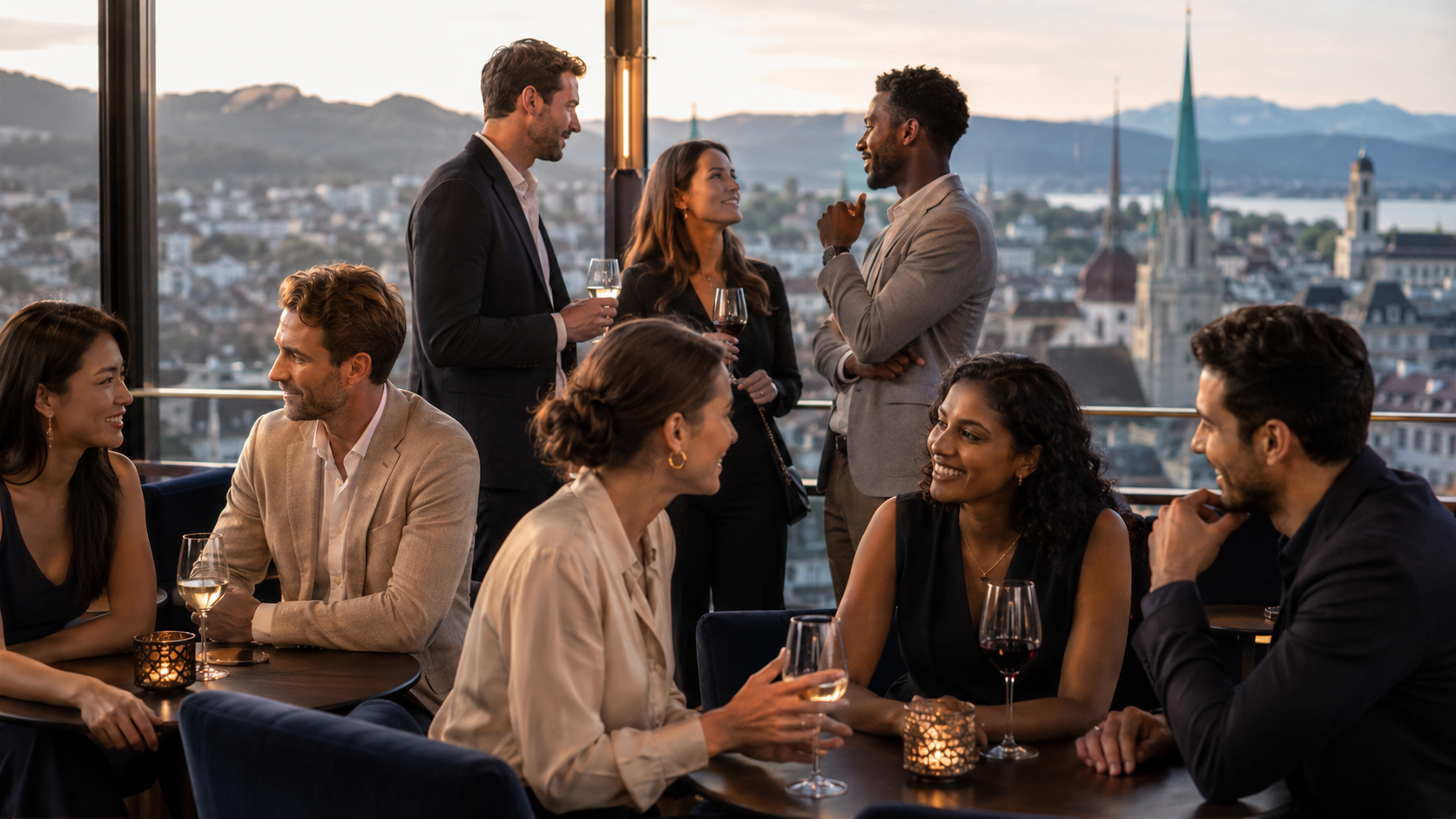 Internationale Singles in einer offenen und entspannten Atmosphäre in Zürich